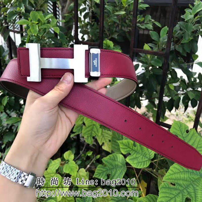 愛馬仕HERMES 純手工雙面手掌紋 專櫃複刻奢華精品高端男士皮帶 HHG1569